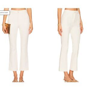 Veronica Beard Women's Kimra Pant Ecru Crop Pants NWT 398 Ecru Sz 0